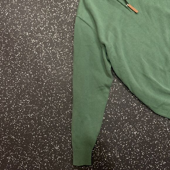 Duluth Trading Co. Sweater Mens M 1/4 Zip Long Sleeve High Neck Cotton Green - Picture 4 of 16